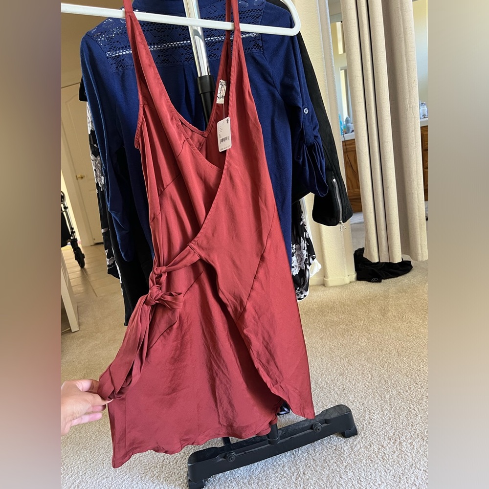 Free People Maroon Slip Dress - Medium